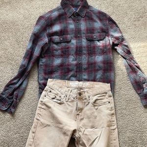 Flannel shirt and khaki pants bundle!